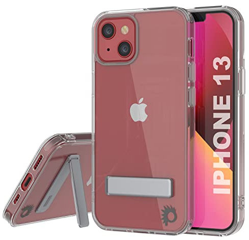 Punkcase iPhone 13 Hülle [Crystal Kickstand Serie] für iPhone 13 (6,1 Zoll) (2021) [transparent]