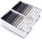 sprecenk Wardrobe Clothes Storage Organiser, 12 Grids Closet Drawer Organisers Dividers, 2PCS Foldable Jeans Storage Organiser Box for T-shirts, Shorts, Skirts, Grey