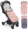 INTERBABY Universal Fußsack Kinderwagen Winter | Weiche, Warme, Wintersack Kinderwagen | Abnehmbare fußsack, Doppelte Öffnung, Leicht zu Waschen, Antiallergene Materialien, Rosa Kaktus