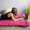 MHUQIA Gestrickte Decke Wohnzimmer Couch 200x200cm, Strickdecke Tagesdecke, Chunky Grob Knit Blanket Kuscheldecke GehäKelt Armstricken Deken Grobstrick Gestrickt Decke Strick Baumwolle