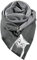 Damen Dreieckschal,Winter Warm Schal mit Knopf Vintage Elegant Lässige Winterschal Deckenschal Halstuch Scarf Weicher Wickel Großer Poncho Cape Herbstschal Dreieckstuch Lange Stola,Eule