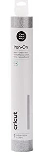 Cricut Glitter Iron-On | Silver | 1.5m (5ft) | Heat Transfer Vinyl Roll (HTV) | for use with All Cricut Cutting Machines