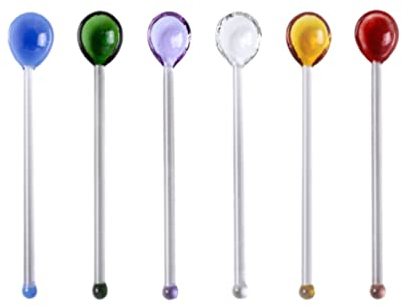 Beavorty Accessoires De Bar À Domicile 6 Pièces Cuillères À Mélanger en Verre pour Mélanger Les Cocktails Et Les Thés