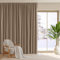 PONY DANCE Kräuselband Gardinen für Schienensystem Vorhang Blickdicht 1er Set H 245 x B 300 cm Extra Breite Gardine für Wohnzimmer/Schlafzimmer Thermovorhang Hitzeschutz, Cappuccino
