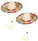 POPETPOP 2st Mexikanischer Sombrero Mexikanische Fiesta-Party-kostüme Verstellbare Haustierkappen Hunde-Fiesta-Hut Lustiger Haustier-Partyhut Kleine Hundekopfbedeckung Stroh Der Hund Weben