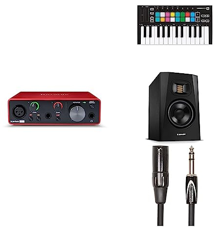 Focusrite Scarlett Solo Music Creator Bundle - Including a Novation Launchkey Mini and Two ADAM Audio T5Vs