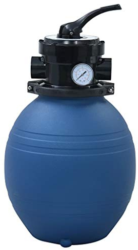 BULANED Pool-Sandfilter mit 4-Wege-Ventil, Sandfilteranlage Pool, Poolpumpe, Poolfilter, Sandfilter, Sandfilterpumpe Für Pool, Pool Filtersand, Blau 300 mm