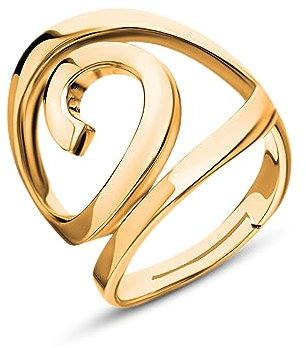TANGPOET Daumenring für Frauen 925 Sterling Silber Einstellbare Offene Ringe Größe Q Ring Keltischer Geburtstag Schmuck Geschenke für Ihre Frauen Mädchen Damen(Roségold)