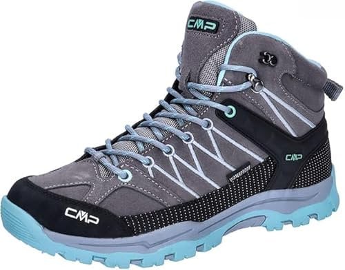 CMP Unisex Kinder Kids Rigel Mid Trekking Shoes Wp Wanderschuhe, Cemento Alluminio, 33 EU