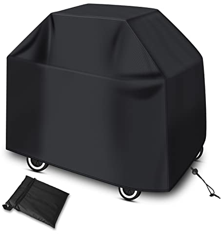 Diboniur Copertura Barbecue da Esterno, Copri Barbecue Telo Barbecue BBQ Protezione con Rivestimento Resistente All'acqua (145x61x117cm Nero)
