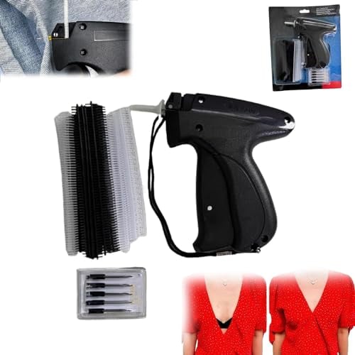 Quick Clothing Fixer,Instant Button Clothes Connector,Quick Repair Clothes Sewing Machine,Comes with Bear Buckles and Plastic Needles,Button Repair Kit for Clothes (Black)