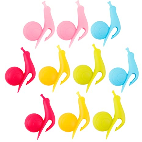 LABRIMP 10 Pcs Tea Bag Holder Snail Shape Tea Bags Holders Mug Snail Adorn Silicone Tea Bags Clips Tea Mug Decor Silicone Tea Bag Clamps Silicone Cup Identifier Lovely Tea Bag Clips