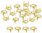 sourcing map 80Pcs Gold Round Dome Rivets, 10mm Brass Spike Studs Spots Punk Rock Nailheads Claw Beads for DIY Clothes Belt Bag Shoes Bracelet Leather Craft
