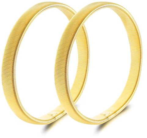 Coptiner Long Sleeve Shirt Holder,Bracelet Sleeve Holders,Armbands for Men Women,Shirt Sleeve Garters,Stretchy Garter,Anti-Slip Shirt Sleeve Holders,Arm Garters,Elastic Arm Bands(Gold)