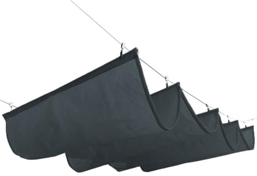 ZXHKZDX Personalizza Retrattile Pergolato Telo Ombreggiante, Filo Scorrevole Onda Vela Ombreggiante con Accessori di Installazione, Vela Ombreggiante per Patio Terrazza Giardino Portico Gazebo(Gray)