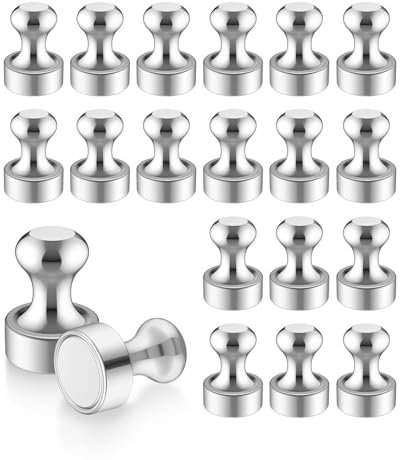 Uniclife 20 Pcs magnetische Push Pins Starke Kühlschrankmagnete Push Pin Magnete für Whiteboard Kühlschrankmagnete kleine Metallkarte Magnete für Haus Büro Schule Küche