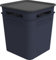 Rotho Brisen 2er-Set Aufbewahrungsbox 18l mit Deckel, Kunststoff (PP recycelt), blau 2x18l, (29,5 x 29,5 x 28,5 cm)