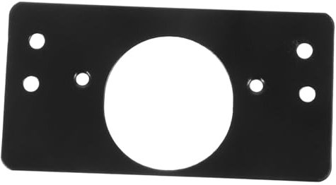 WATIIFUFU 2 Piezas Tablero De Reparación Placa De Relleno Del Orificio De La Puerta Placa De Reparación De Bisagra De Puerta Placa De Copa De Bisagra Acero Inoxidable Black