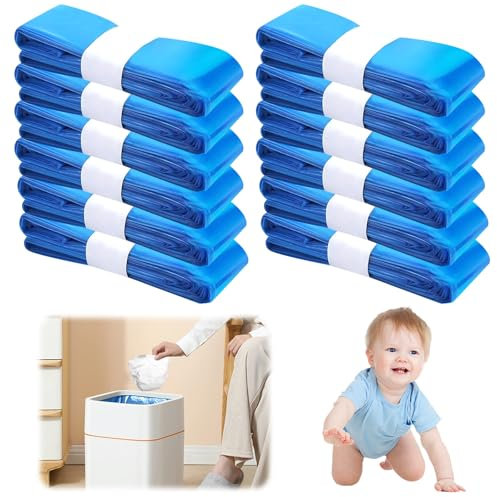 Pofgwjz 12 PièCes Recharge Poubelle a Couche, Parfumé pour Une Excellente DéSodorisation, Compatible Avec Tous Types de Recharges
