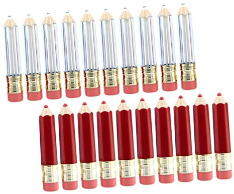 Healeved 3 Sätze Lipgloss Lippenstift Leere Tube Lippenbalsamdosen Lippenbalsam Tube Lippentönung Leere Lippenbalsambehälter Tube Lipgloss Mini-bleistifte Nagel Charms Plastik 20 Stück * 3