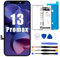 Display für iPhone 13 Pro Max, 6.7 Bildschirm für iPhone 13 ProMax Full HD 3D Touch Digitizer, Display Reparaturset für iPhone 13 Pro Max(A2643, A2484, A2641, A2644, A2645) mit Reparatur-Werkzeug-Set
