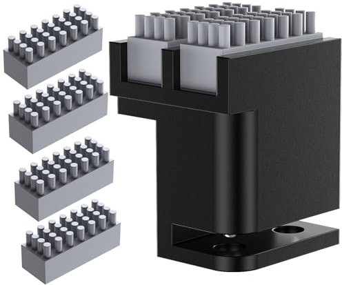 BIQU Panda Brush PX Mit 4 Extra Silikon Bürsten, Düsen Wischer für Bambu-Lab P1P/P1S/X1/X1C/X1E 3D-Drucker, Heizbett Montierter Silikon Bürsten Wischer, Düsen Reinigung Werkzeug Kit