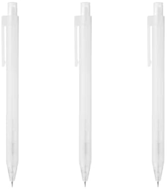 Muji Druckbleistift, 0,5 mm feine Mine, durchscheinender Polycarbonat-Körper, 3 Stück