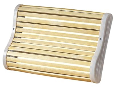 ZythrXLate Kopfstütze für Sauna Bambus-Sauna-Kopfstütze, atmungsaktiv, entspannende Sauna-Nackenstütze, Cooles Sommer-Zubehör for das Home-Gym-Spa-Zimmer(27cmx33cm)