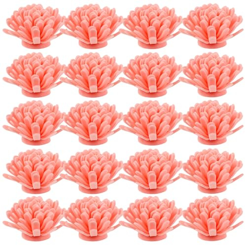 SHINEOFI Artificial Chrysanthemum Aromatherapy Diffuser Flowers 5cm Passive Essential Oil Reed Diffuser Accessories Foam Material Pink for Home Office Bathroom 100pcs Set