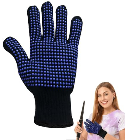Curling Iron Gloves Heat Resistant Multifunctional Non-Slip Fireproof Mitts | Gloves Heat Resistant Multifunctional Kitchen Gloves Fireproof Mitts for Kitchen, Microwave, Grill, Oven, Welding, Rep