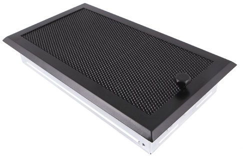 Lüftungsgitter Kamingitter Warmluftgitter 16x32cm schwarz mit Jalousie