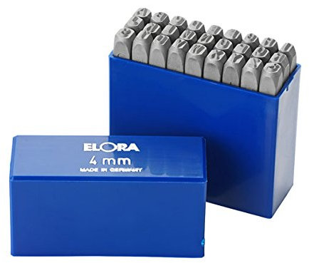 Elora Schlagbuchstaben-Satz, 27-teilig, 400B-7 mm, 0400010070000