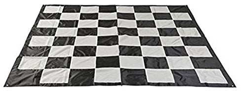 Uber Games Garden Chess Mat | Mat Size - 138cm x 138cm | Nylon Mat With 64 Alternating Black & White Tiles | Easy To Set Up & Roll Up.