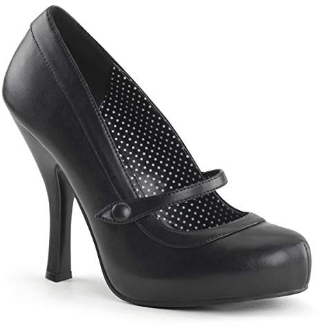 Pinup Couture Pleaser Cutiepie-02, Damen Geschlossene Pumps , Schwarz - Schwarz (Schwarz) - 36 EU (3 UK)