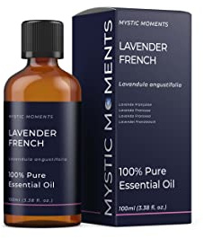 Mystic Moments | Lavender French Essential Oil | 100ml | Lavandula angustifolia gives a soft floral, herbal aroma for diffusers, oil blends and fragrance formulations.