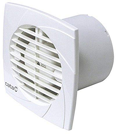 Cata Modelo B12 serie Timer | Temporizador electrónico entre 3 y 15 min | Extractor aire para baño | Color Blanco | Clase B, 20 W, 43 Decibelios, Plástico, B 12 PLUS T