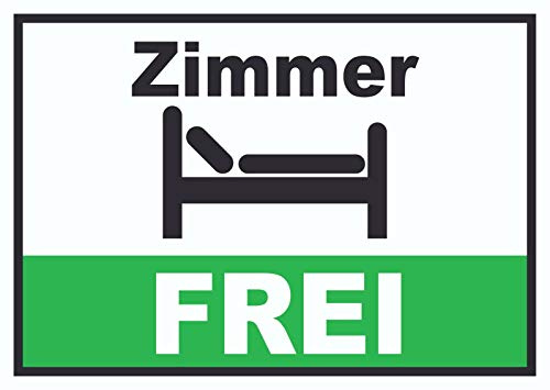 HB-Druck Zimmer FREI Schild A4 (210x297mm)