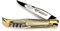 Laguiole en Aubrac Taschenmesser - 11 cm - Korkenzieher - Griff Hornspitze - Backen Messing - Klinge 12c27 Sandvik Stahl