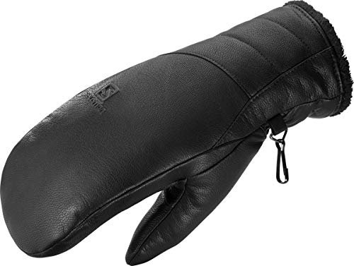 Salomon Damen Leder-Fingerfäustlinge NATIVE MITTEN W, Schwarz, Gr. S, LC1183900