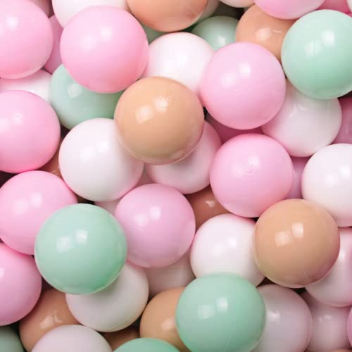 MEOWBABY Bälle Bällebad – Bällebad Bälle 7cm – Plastikbälle für Baby & Kinder – Spielbälle für Bällebad – Bunte Bälle – Bälle Baby