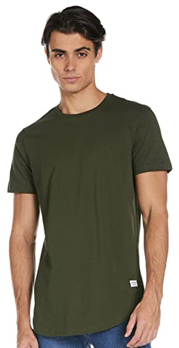 Jack & Jones Men's Jjenoa Tee Crew Neck Noos T Shirt, Forest Night, XL UK