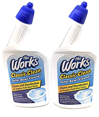 The Works Classic Clean Lot de 2 flacons de nettoyant pour cuvette de WC 24 ml