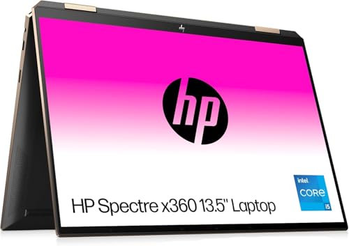 HP Spectre x360 13.5 2in1 Laptop , Intel Core i5-1135G7 , 8GB RAM , 512GB SDD , WUXGA+ Touchscreen , Up to 17 hrs Battery , Intel Evo , Win 11 , HP Rechargeable MPP2.0 Tilt Pen , Black , 14-ea0007sa