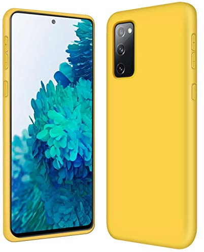 CoolGadget TPU Handyhülle für Samsung Galaxy S20 FE Silikonhülle, farbige TPU Soft Case mit Grip-Oberfläche, kompatibel mit Samsung Galaxy S20 FE (6,5 Zoll), Gelb