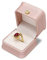Generic Best Balmy Kunstleder-Ohrringe, Münzen, Schmuck, Ringbox, Etui, für Antrag, Verlobung, Hochzeit, Geschenk (Roségold), 6,1 x 6,1 x 4,6 cm