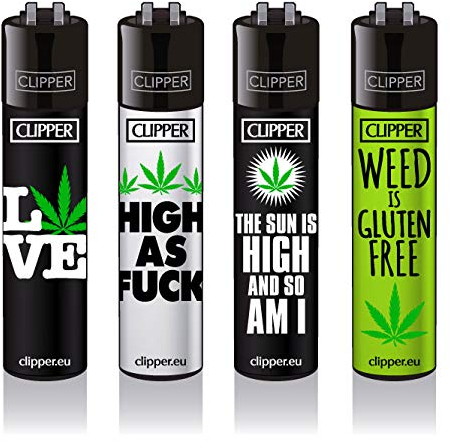 Clipper Feuerzeug 4er Set: (Weed Statements #3)