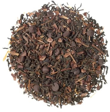 TEA SHOP - Té Rojo (Pu Erh) ChocoNoir 250g - 125 Tazas - Formato a Granel - En Hojas - Con Chocolate, Cacao y Lapacho - Detox y Digestivo