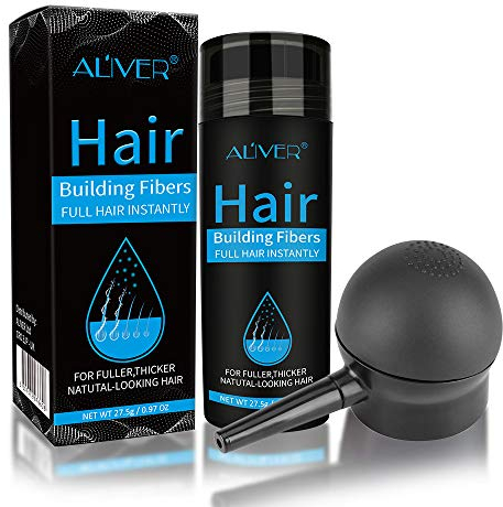 Fibras capilares para adelgazamiento del cabello, fibras para la formación del cabello, espesante capilar para cabello, cabello más grueso y más lleno en 15 segundos. (marrón oscuro)