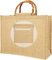 Tibroni Borsa Juta Borse Juta da Rivestire All'uncinetto Borsa Uncinetto Borse Uncinetto Manici Bamboo, Borsa Juta da Rivestire, Shopping Picnic Viaggi Spiaggia (39 x 31 x 15 cm) con Tasca Interna