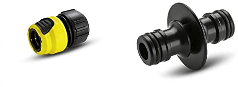 Kärcher 2.645-194.0 Schlauchkupplung (Universal Plus, mit Aqua Stop) schwarz & 2.645-008.0 zwei-Wege-Kupplung